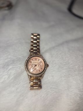 Michael Kors Rose Gold Crystal-Accent Women's Watch